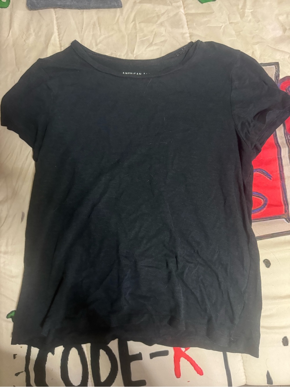 American Eagle Outfitters Black Short Sleeve Tee